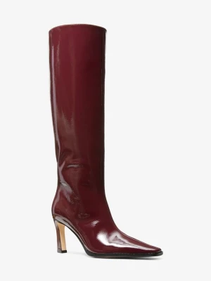 Kozaki Darrah z lakierowanej skóry Michael Kors OXBLOOD (Czerwony)