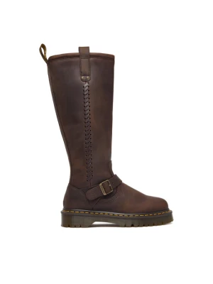 Kozaki Dr. Martens ANISTONE KNEE HIGH CRAZY HORSE DM41871200 Brązowy