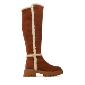 Kozaki MICHAEL Michael Kors Asher Suede and Faux Shearling Boot 40F4ASFB6S Brązowy