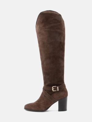 Kozaki na obcasie Anna Field By Zalando ciemnobrązowy