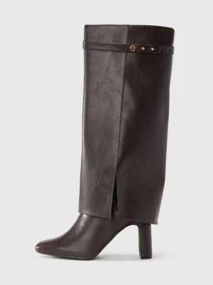 Kozaki na obcasie Anna Field By Zalando ciemnobrązowy