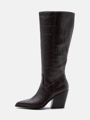 Kozaki na obcasie Even&Odd Wide Fit By Zalando brązowy