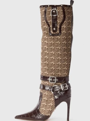 Kozaki na obcasie Steve Madden brązowy