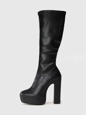Kozaki na obcasie Steve Madden czarny