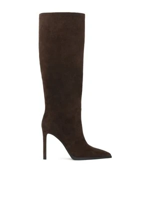 Kozaki na obcasie ze wsuwaną cholewką Kazar