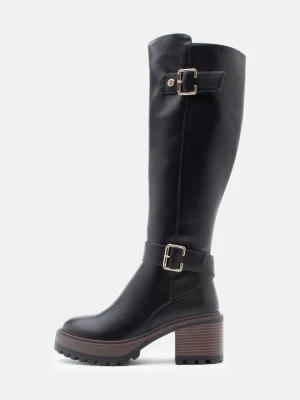 Kozaki na platformie Anna Field Wide Fit By Zalando czarny