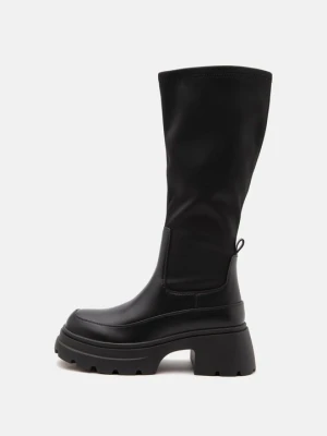 Kozaki na platformie Even&Odd Wide Fit By Zalando czarny