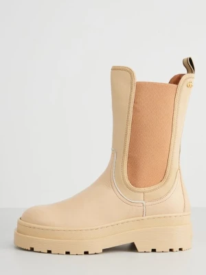 Kozaki na platformie Scotch & Soda piaskowy