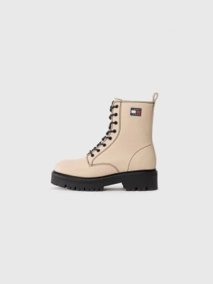 Kozaki na platformie Tommy Jeans beżowy