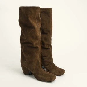 Kozaki na wysokim obcasie dwoina ciemnozielone BIMBA Y LOLA DARK GREEN