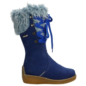 Kozaki ocieplane Bartek dla dziewcząt niebieski w 74328 0rr p29602