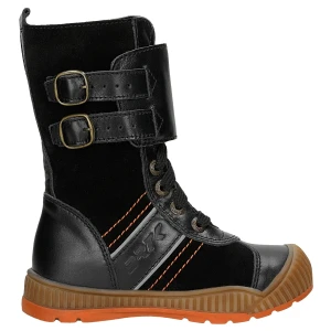 Kozaki ocieplane Bartek dla dziewcząt czarno pomarańczowy t 94203 st 0iz p33710