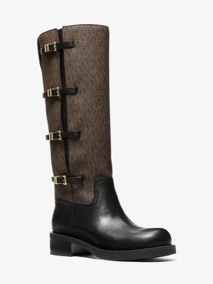 Kozaki skórzane Darrington z charakterystycznym logo MICHAEL Michael Kors