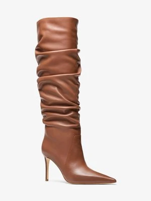 Kozaki skórzane Dawn Michael Kors BRĄZOWY (Brązowy)