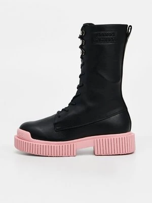 Kozaki sznurowane Armani Exchange czarny