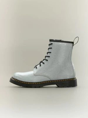 Kozaki sznurowane Dr. Martens srebrny