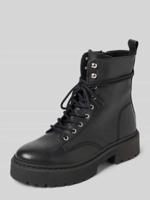 Kozaki sznurowane z aplikacją z logo model ‘Gusto’ Steve Madden