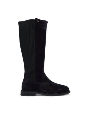 Kozaki Tommy Hilfiger Enamel Flag Suede High Chelsea FW0FW09574 Granatowy