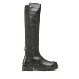 Kozaki Tommy Jeans Long Leather Tommy Jeans Boot EN0EN01993 Czarny