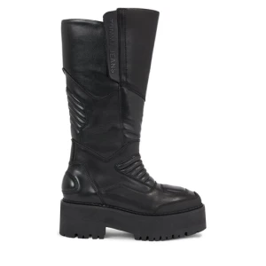 Kozaki Tommy Jeans Tjw Long Shaft Biker EN0EN02376 Czarny