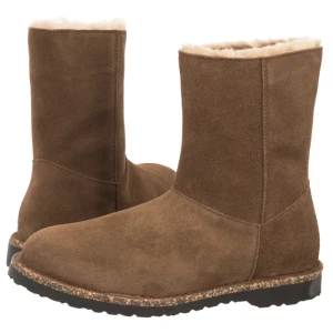 Kozaki Uppsala Zip Shearling Dark Tea Suede Leather 1030054 (BK430-a) Birkenstock