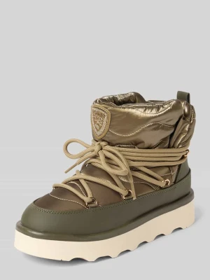 Kozaki z naszywką z logo Blauer Usa Khaki