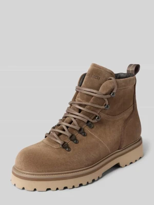 Kozaki z naturalnej skóry z fakturowanym wzorem Woolrich