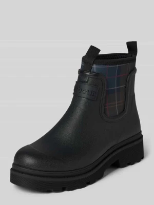 Kozaki z wytłaczanym logo model 'Cynthia Chelsea Welly' Barbour Czarny