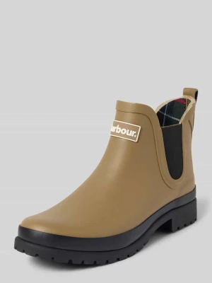 Kozaki z wytłaczanym logo model 'Mallow Chelsea Welly' Barbour Jasnobrązowy
