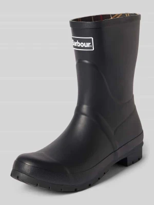 Kozaki z wytłaczanym logo model 'Welly' Barbour Czarny