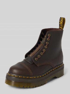 Kozaki ze skóry z zamkiem błyskawicznym model 'Sinclair' Dr. Martens Ciemnobrązowy