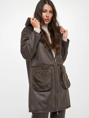 Kożuch damski dwustronny DIEGO M