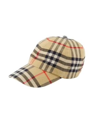 Kraciasta Czapka Snapback Styl Vintage Burberry