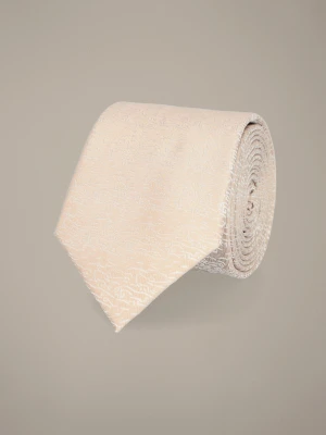 Krawat Beżowy Wzór Lancerto
