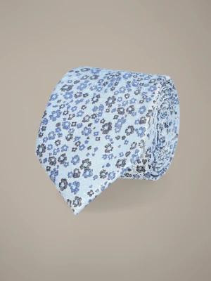 Krawat Błękitny w Kwiaty Lancerto