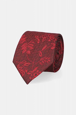 Krawat Bordowy w Róże Lancerto
