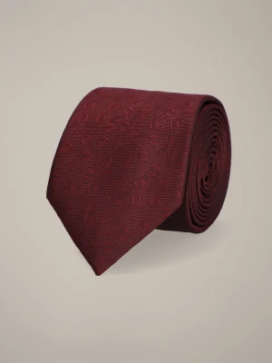 Krawat Bordowy Wzór Geometryczny Lancerto