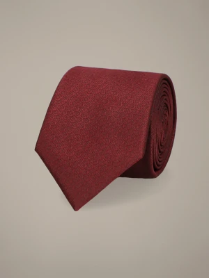 Krawat Bordowy Wzór Geometryczny Lancerto