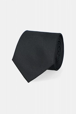Krawat Czarny w Kratkę Lancerto