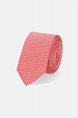 Krawat Czerwony Wzór Geometryczny Lancerto