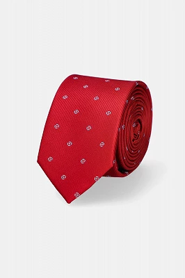 Krawat Czerwony Wzór Lancerto