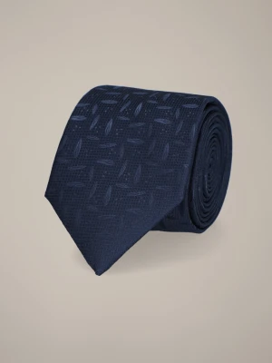 Krawat Granatowy Wzór Geometryczny Lancerto