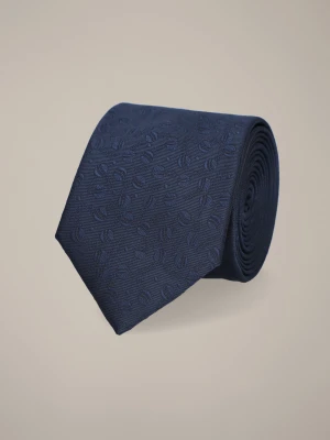 Krawat Granatowy Wzór Lancerto