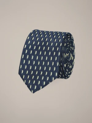 Krawat Granatowy Wzór Lancerto