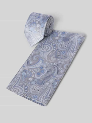 Krawat i poszetka w zestawie z czystego jedwabiu Prince Bowtie