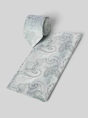 Krawat i poszetka w zestawie z czystego jedwabiu Prince Bowtie