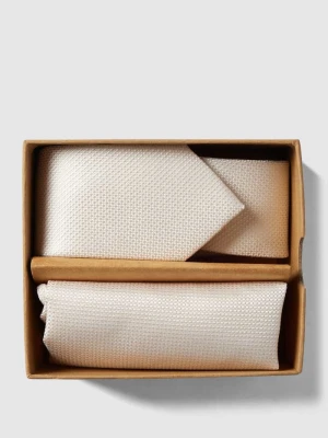 Krawat i poszetka z czystego jedwabiu w zestawie Prince Bowtie