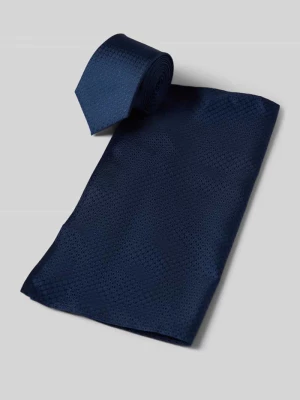 Krawat i poszetka z jedwabiu w zestawie Monti