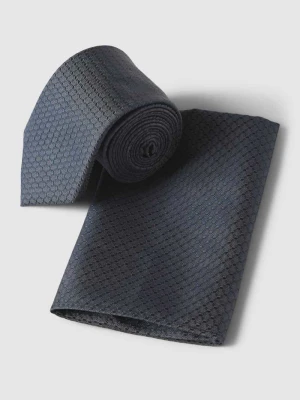 Krawat i poszetka z jedwabiu w zestawie Monti