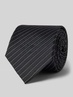 Krawat jedwabny o kroju slim fit z fakturowanym wzorem CK Calvin Klein